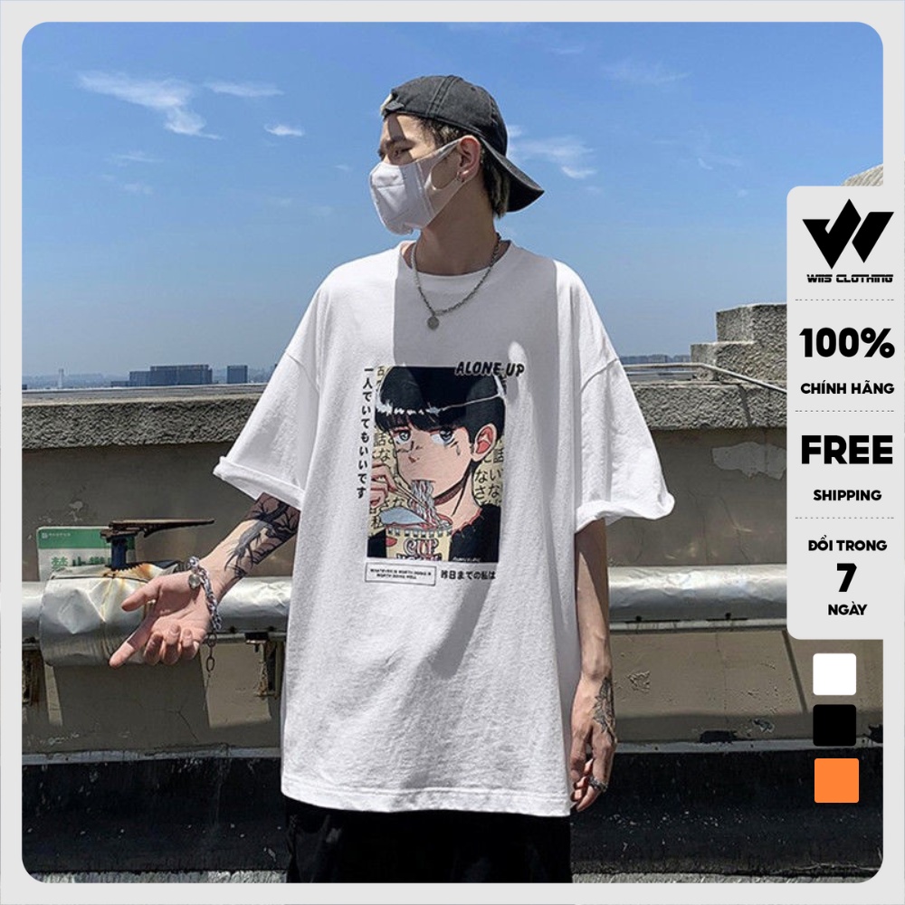Áo phông unisex form rộng WIIS tay lỡ oversize Boy Mỳ thời trang nam nữ ulzzang