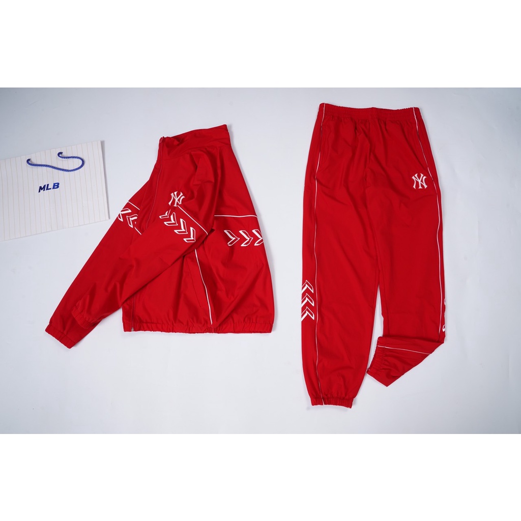 (HÀNG XUẤT XỊN) Set bộ gió nữ đỏ 2 lớp ÁO LÓT LƯỚI N//Y, LƯNG SAU IN, NGỰC THÊU VIỀN. LOGO,KHOÁ TÚI QUẦN.