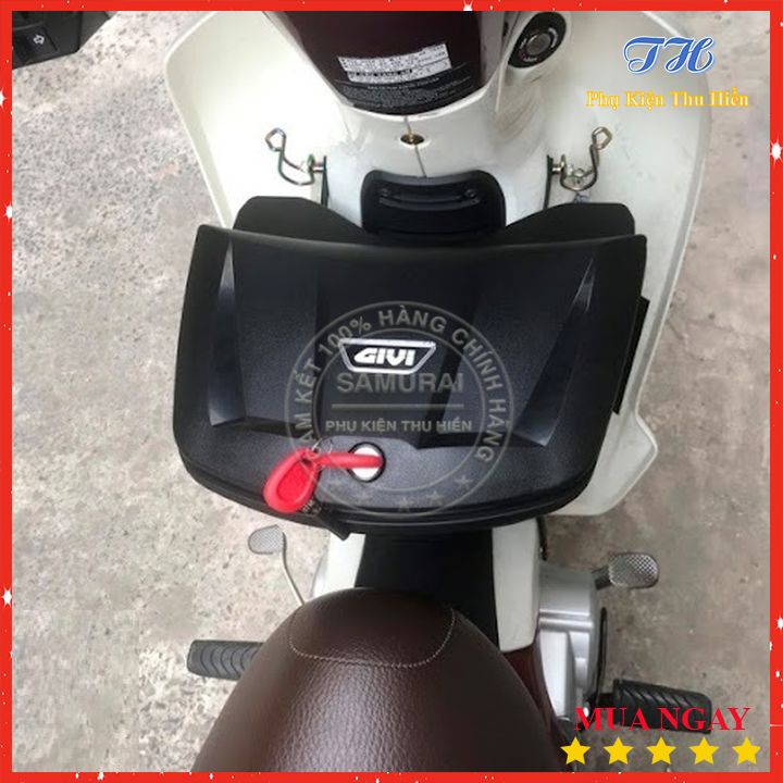 Combo Thùng Giữa Chính Hãng Givi G12N 12L Kèm Pát Cho Nhiều Dòng Xe - BH 2 Năm