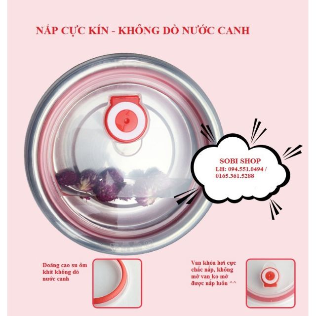hộp cơm playbear 3 ngăn lõi inox DFH 2019 | BigBuy360 - bigbuy360.vn