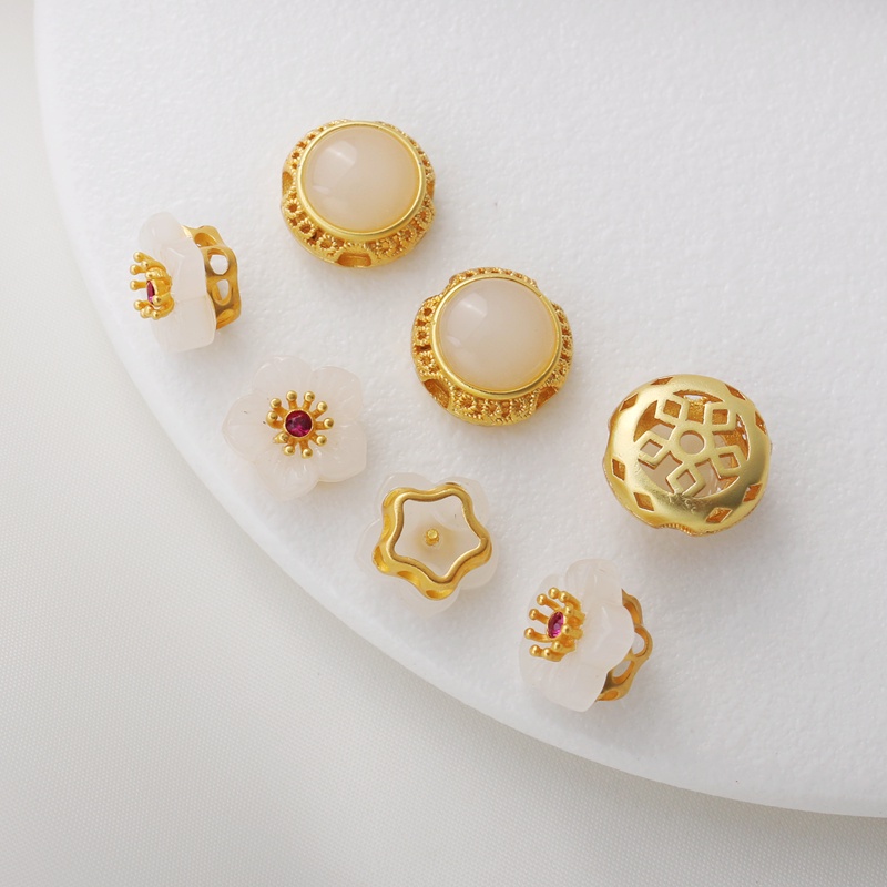 Túi Đồng Mạ Vàng 18k Khắc Hình Hoa Rỗng Màu Vàng Đồng Sang Trọng Dùng Làm Trang Sức diy