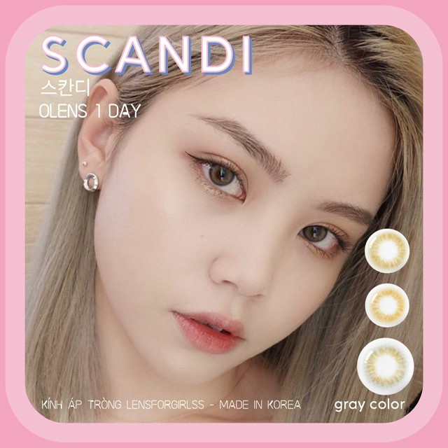 Kính áp tròng 1 ngày Scandi Gray của Olens (Hsd 1 ngày)
