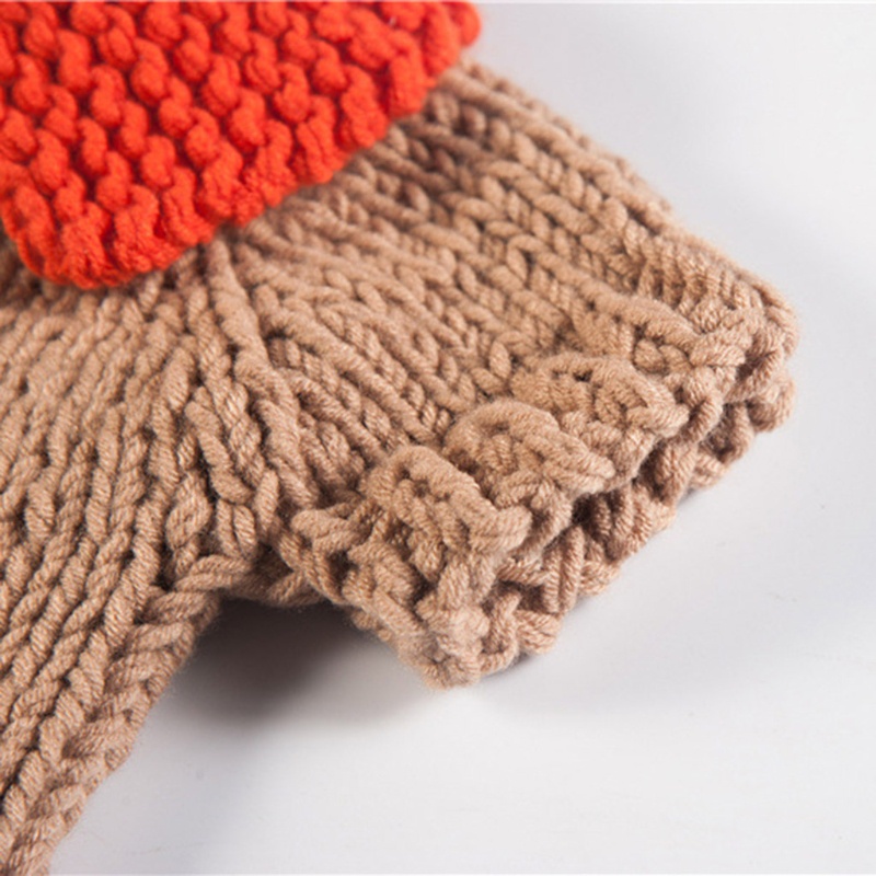 Bộ Áo Liền Quần Bằng Len Đan Kèm Nón Dành Cho Bé Sơ Sinh Chụp Ảnh