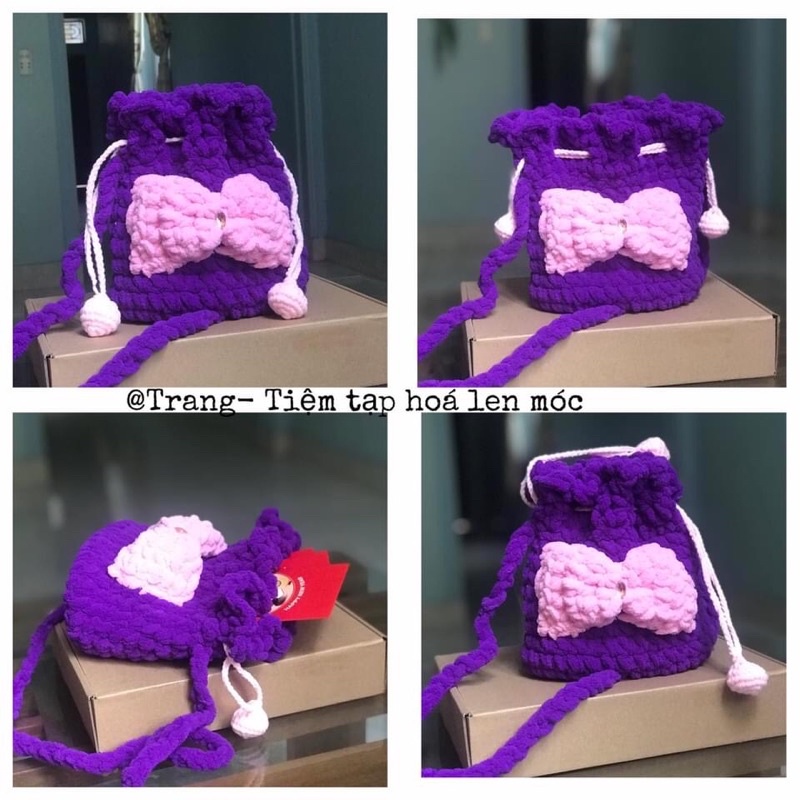 Túi xinh cho bé bằng len Handmade( sẵn 1sp)