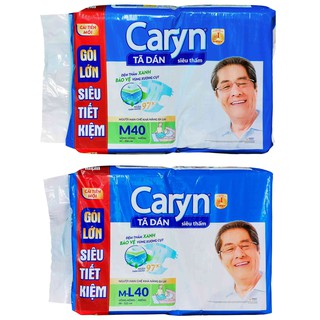 Tã dán siêu thấm Caryn size M40, M-L40