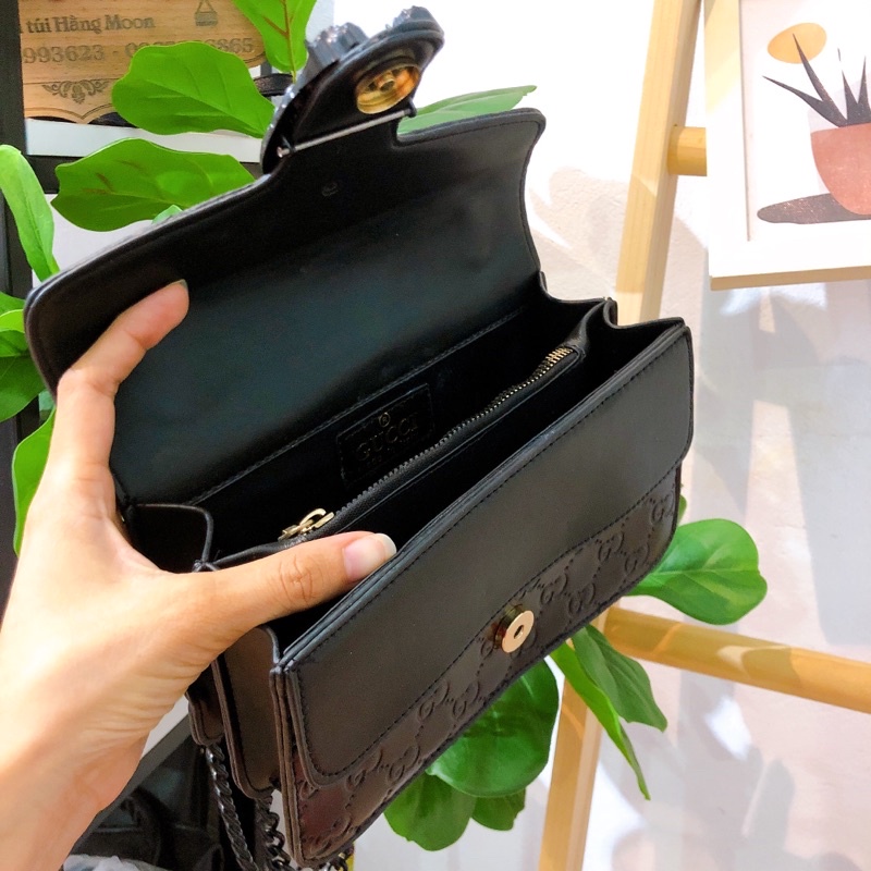Túi xách đeo chéo nữ đeo vai khóa đầu rồng da in nhiệt nhiều ngăn dây xích rẻ đẹp thời trang TIMISTOREHN TN027