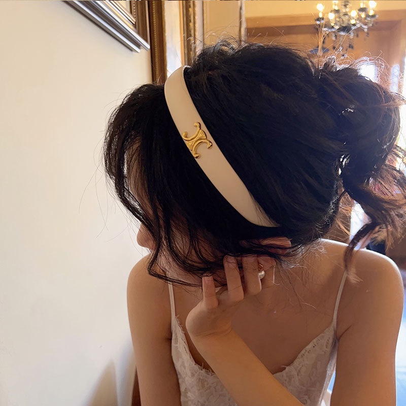 Băng Đô Cài Tóc Bằng Da Thiết Kế Đơn Giản Sang Trọng