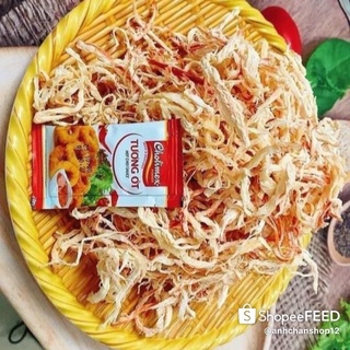 Mực xé sợi hấp nước dừa