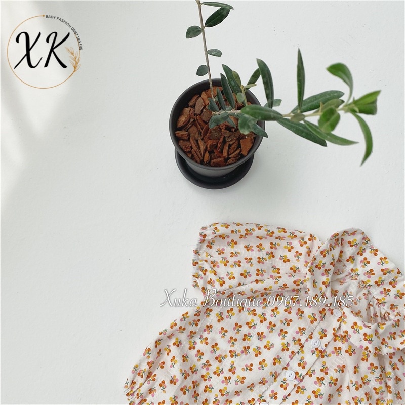 Bodysuit Cộc Tay Bé Gái Xinh Yêu 0-2 Tuổi Xuka Boutique Set Quần Áo Sơ Sinh 2022