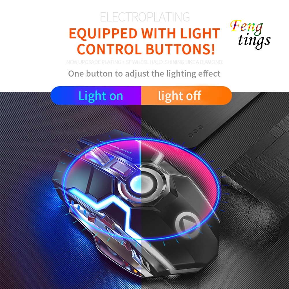 Chuột Gaming Không Dây A5 Ergonomic Rgb 7 Nút 1600dpi
