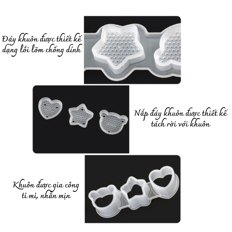 Khuôn làm cơm nắm, trứng luộc bento tạo hình cho bé ăn dặm Inomata hàng nội địa Nhật Bản AD81