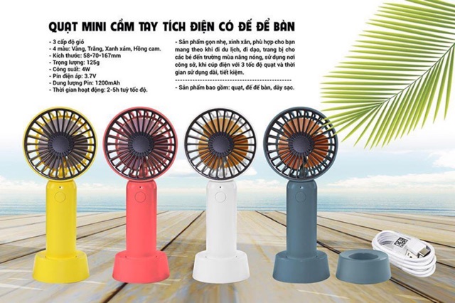 Quạt Điện Cầm Tay Tiện Dụng KOREA N9 HANDY FAN RECHARGETABLE PORTABLE HAND FAN MORAC MINI FAN