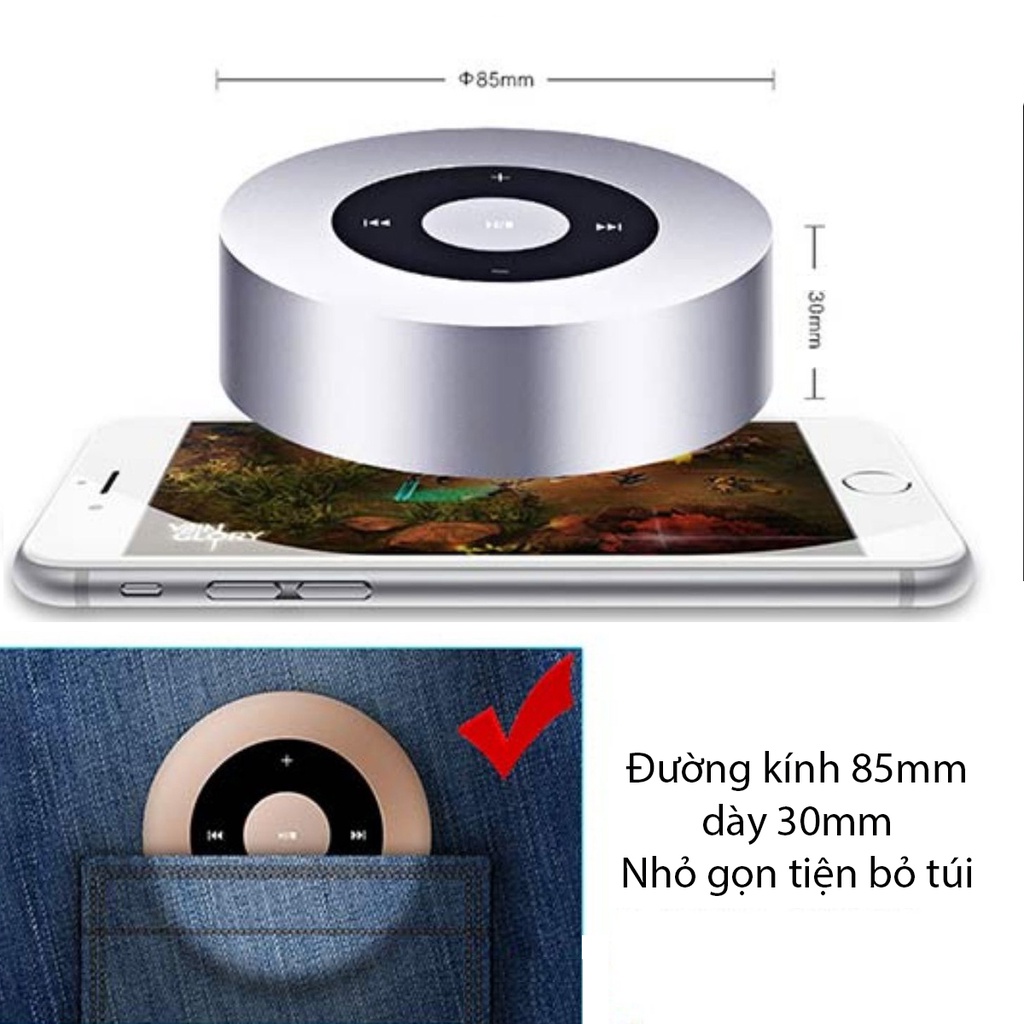 Loa máy tính Bluetooth mini dễ thương A8 cao cấp nhỏ gọn  cảm ứng nghe nhạc karaoke thẻ nhớ không dây Đại Phát