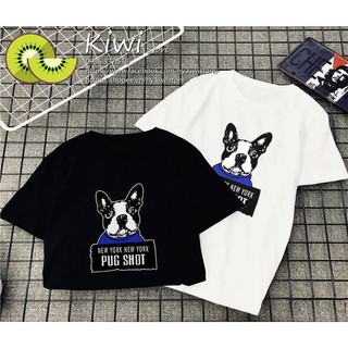 Áo Thun Hình Chó PUG SHOT Chất Đẹp, Form Rộng - Ảnh Thật