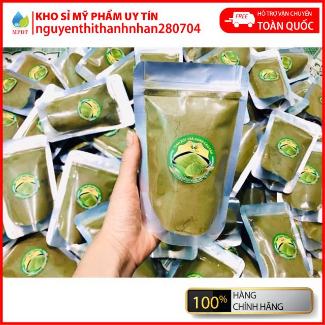 ( Mẫu Mới 90gr )Đẹp da giảm nhờn Bột trà xanh nguyên chất, mới hàng công ty chính hãng