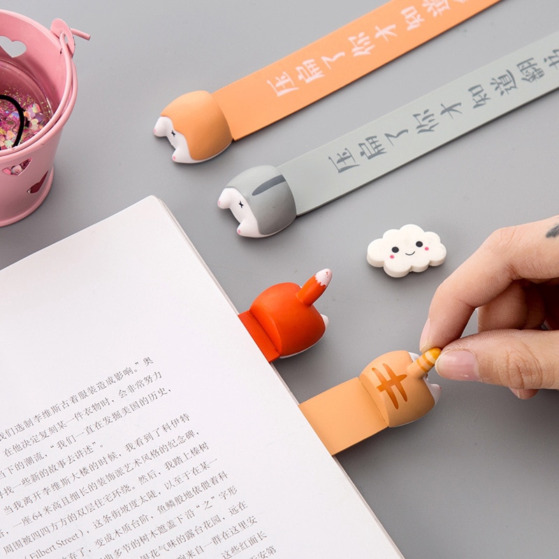 Dụng cụ đánh dấu sách hình động vật hoạt hình sáng tạo đáng yêu cho trẻ em