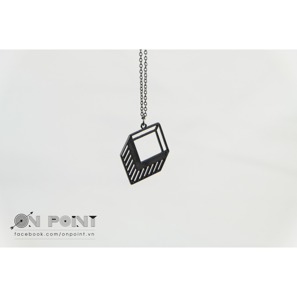 3D Cage Necklace (Black)