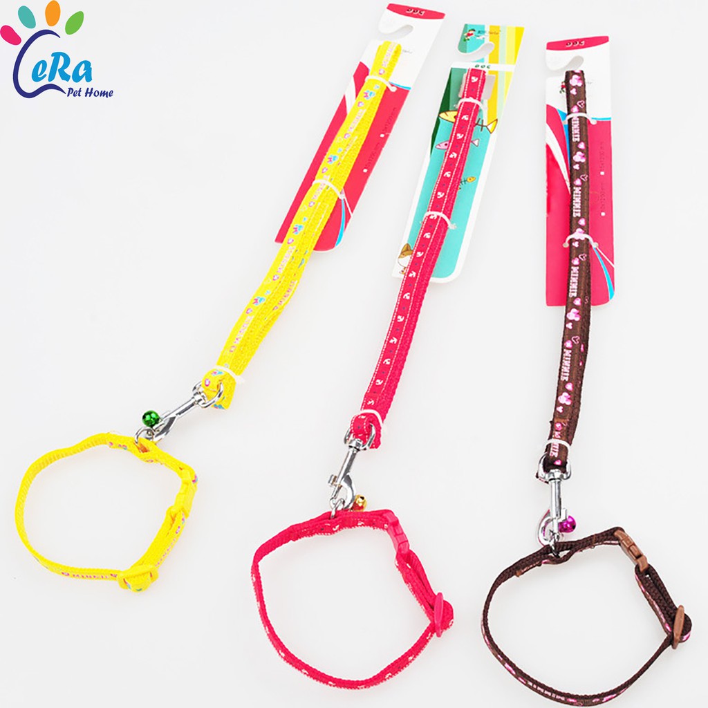 Dây Dắt Chó Mèo Kèm Vòng Cổ - DÂY Dắt 019
