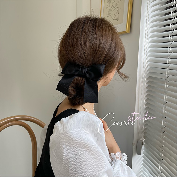 Dụng cụ cố định tóc đính nơ cô nàng Hàn Quốc cổ điển TOC32