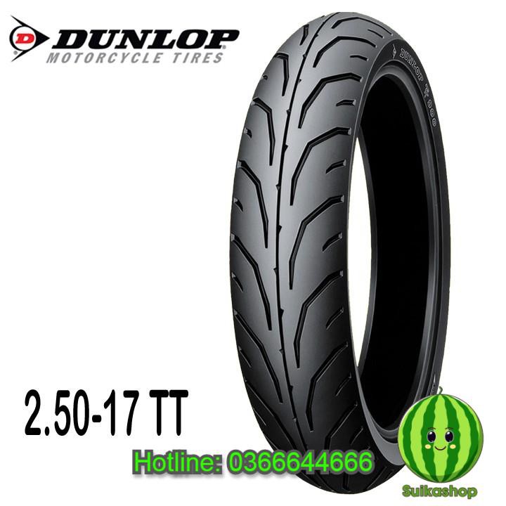 Lốp xe máy Dunlop 2.50-17 TT900 loại dùng săm, xuất xứ Indo