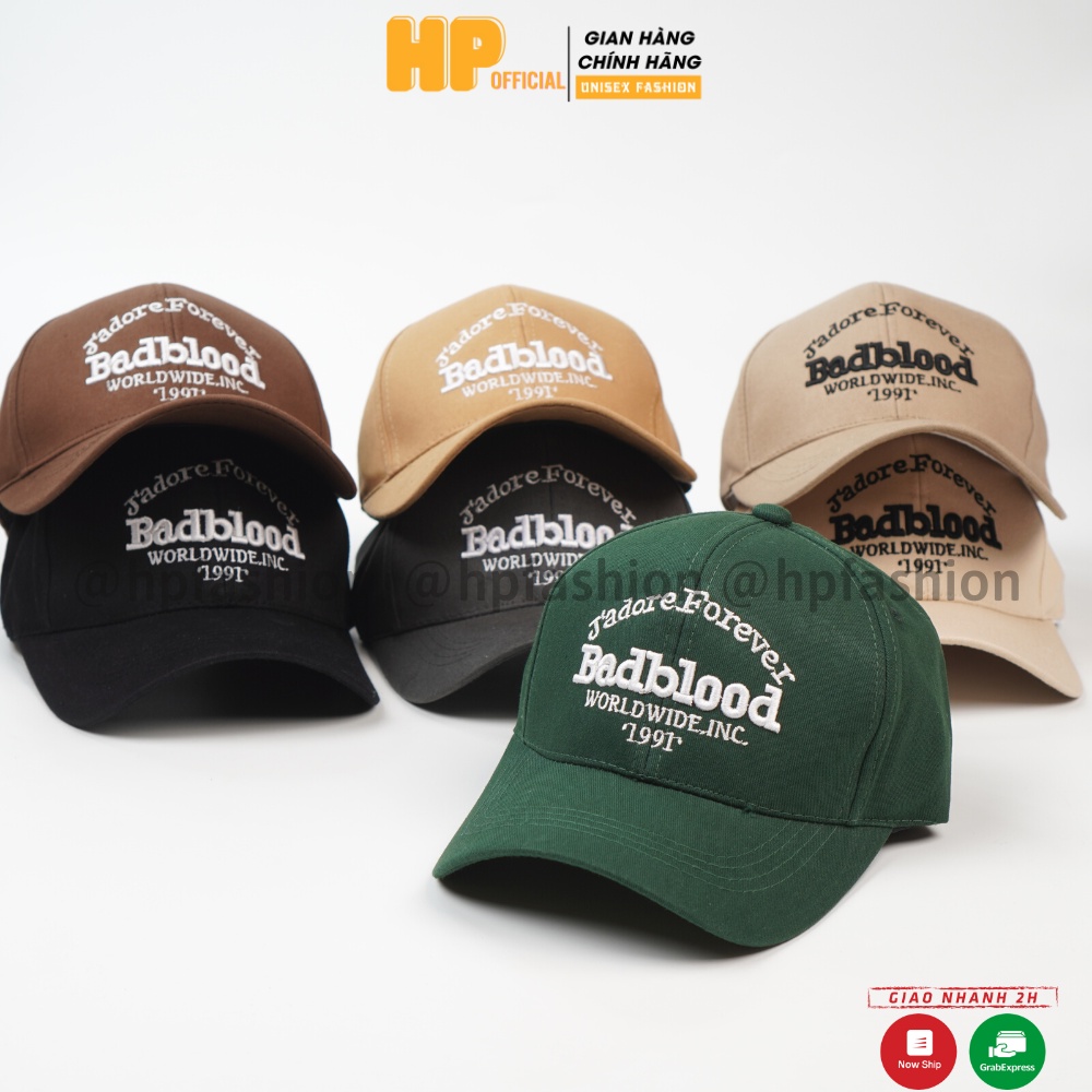 Mũ lưỡi trai ❤️ Nón kết thêu chữ Badblood chất kaki cao cấp form unisex nam nữ N77 - Happy Style