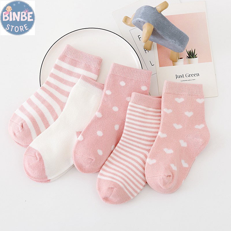 Tất lưới cho bé,Set 5 đôi vớ cho bé trai bé gái từ 0-5 Tuổi