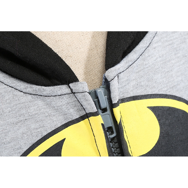 Áo Khoác Hoodie Tay Dài In Hoạt Hình Siêu Anh Hùng Batman Phối Khóa Kéo Cho Bé Trai