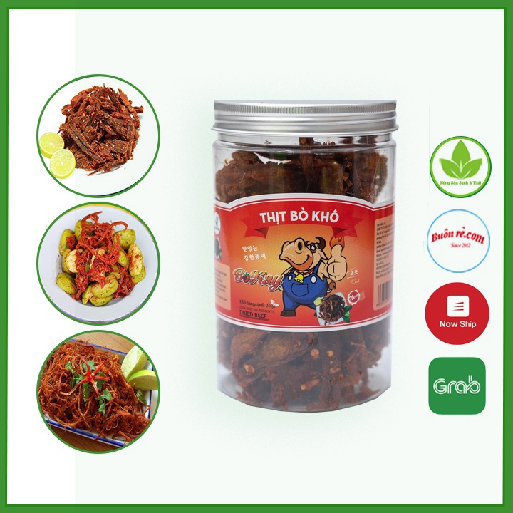 Khô bò BOKAY 200G đậm vị thơm ngon - Thị bò khô sợi BOKAY hảo hạng 01186-01187-01188