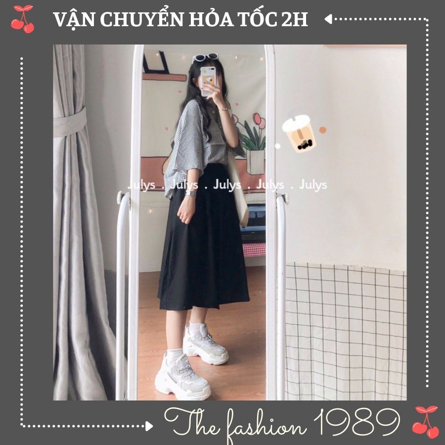 Chân váy đũi xoè ulzzang (ảnh thật tự chụp kèm video) 3 màu trắng đen be siêu xinh | BigBuy360 - bigbuy360.vn