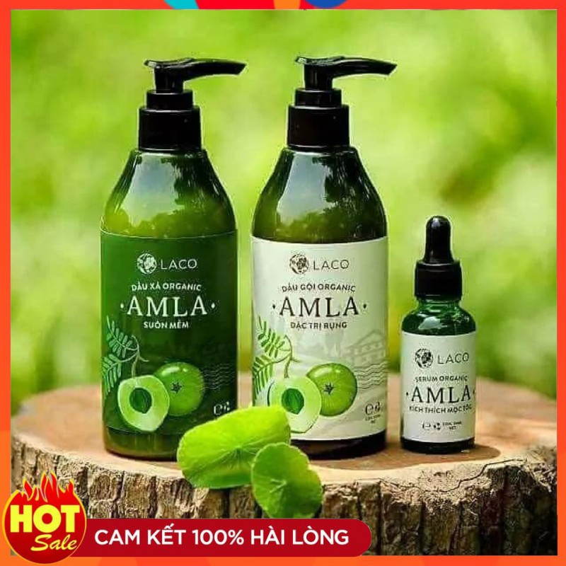 Dầu gội organic Laco Amla nuôi dưỡng tóc, giúp mọc tóc, ngăn rụng tóc 250ml