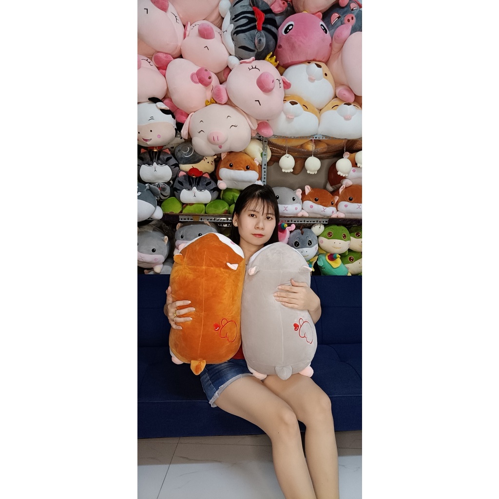 Gấu Bông Chuột Hamter Siêu Mềm Mịn 50cm