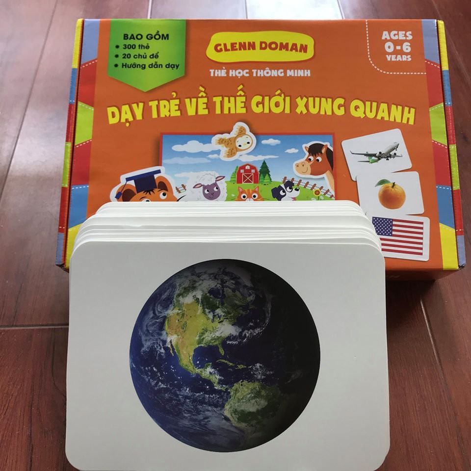 Combo Bộ Thẻ Học Đọc + Thế Giới Xung Quanh Nâng Cao Chuẩn Flashcard Glenn Doman