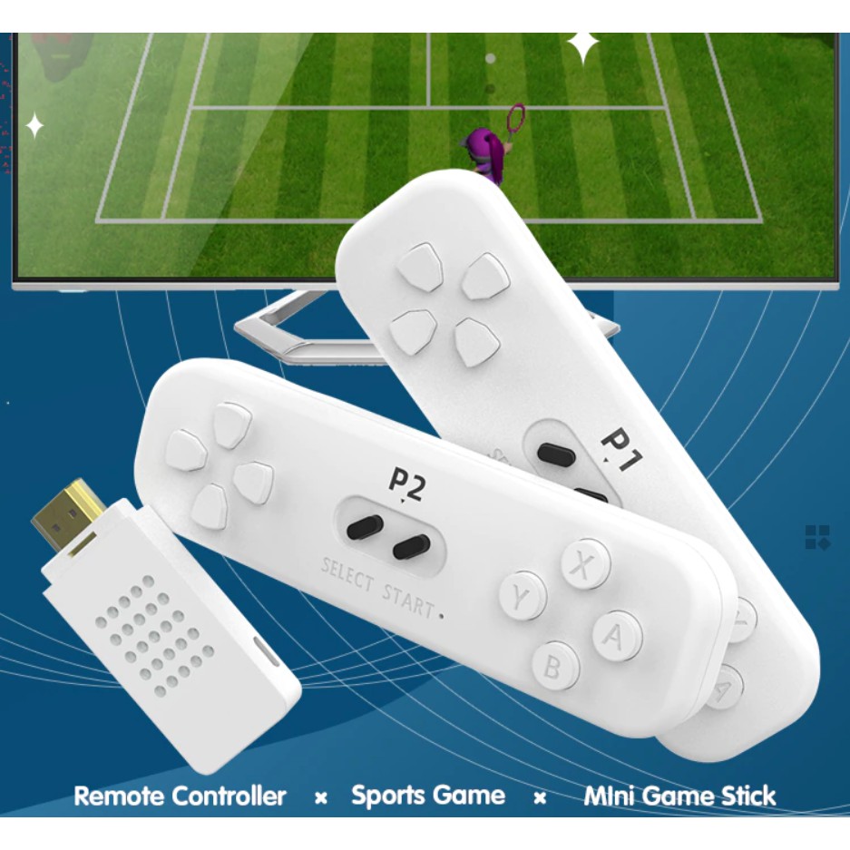 Máy Chơi Game Stick Không Dây Thể Thao Y2 Fit 830 Game 4K, Trò sport + trò chơi cổ điển, 4 nút kêt nối HDMI