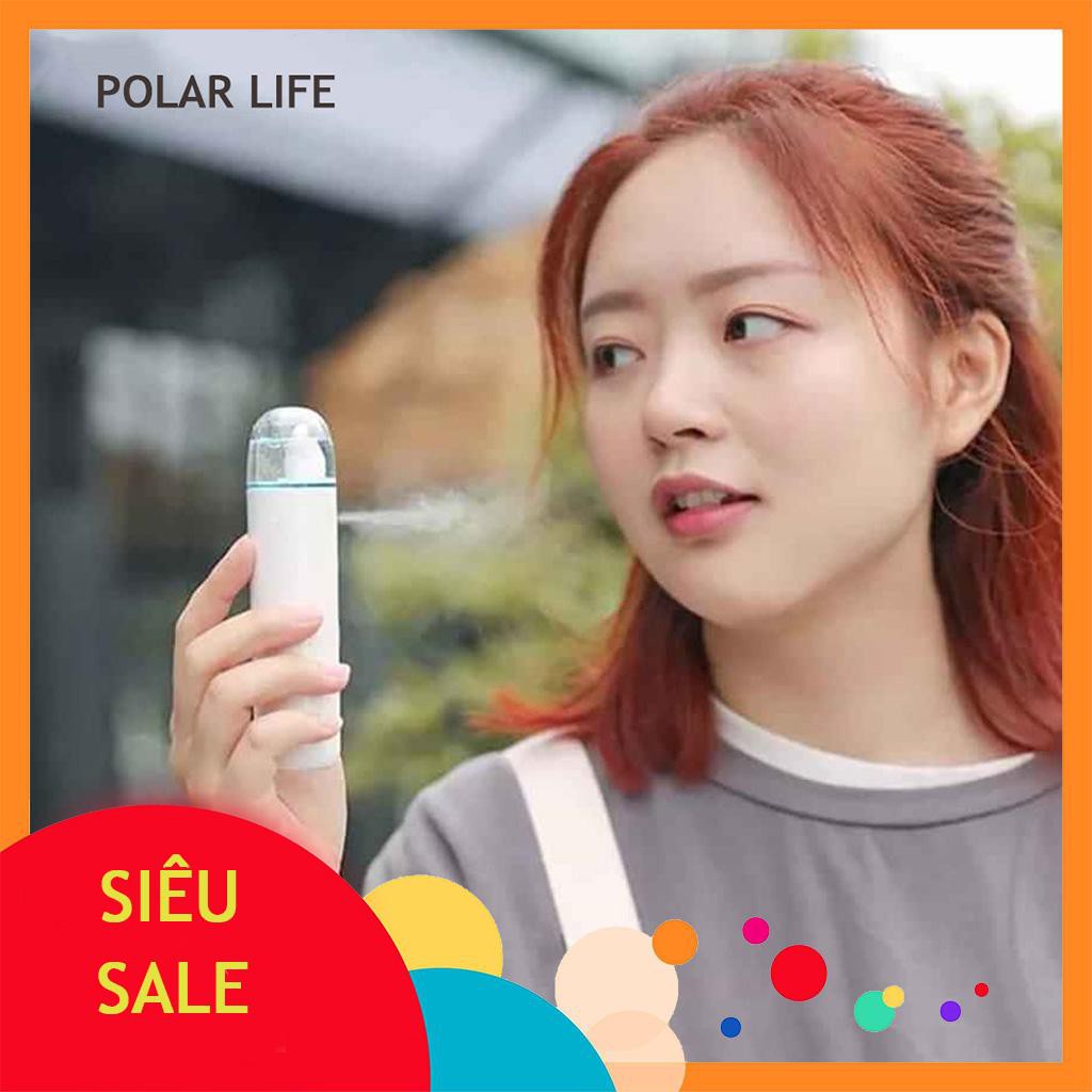 ⚜️FREESHIP⚜️Máy Phun Sương Mini Cầm Tay, Tạo Độ Ẩm Cho Da Polar Life - Pin 1200mh, Nhỏ Gọn, Tiện Lợi