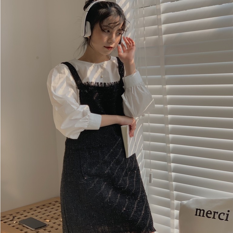 Yếm váy dạ tweet túi TKY20 LOLLIE STUDIO