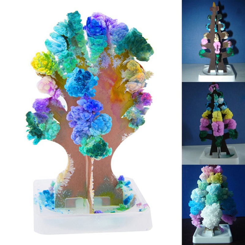DIY Magic Growing Christmas Tree Crystal Paper Tree Blossom Christmas Decoration Children's Educational Toys