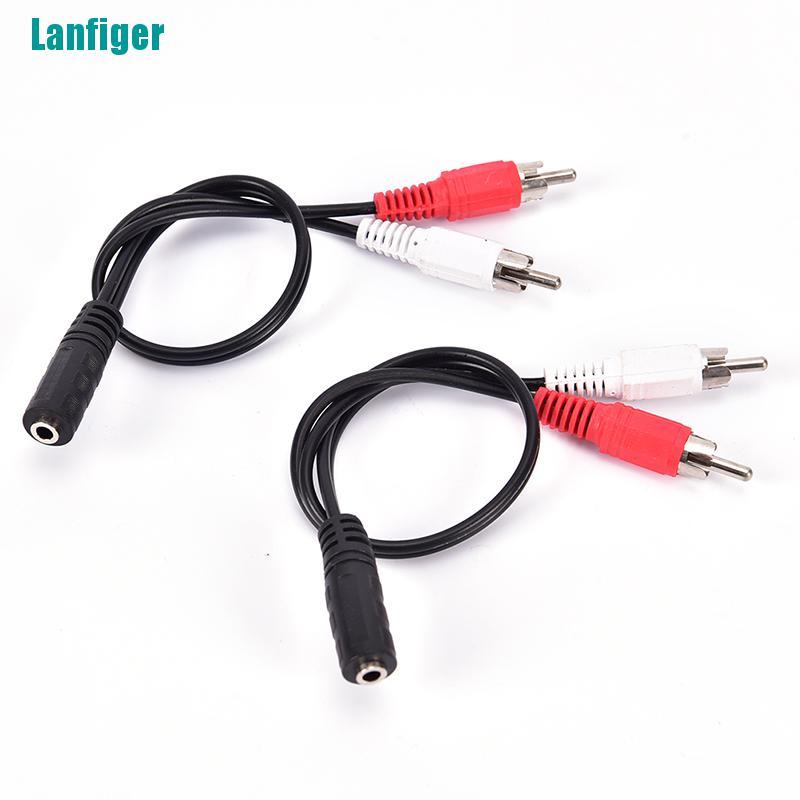 Đầu Chuyển Đổi Phích Cắm 2-RCA Thành Ổ Cắm 3.5mm Aux Chuyên Dụng