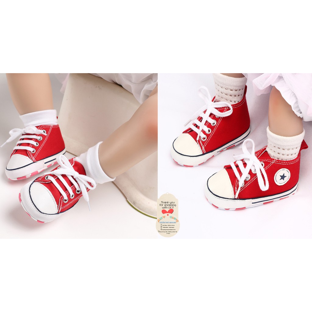 Giày tập đi cho bé trai bé gái xinh xắn bằng kaki mềm All Star (5 màu)- hàng có sẵn ❣❣