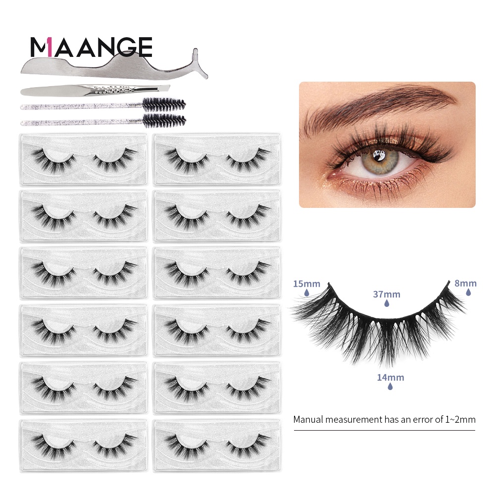 Bộ 12 Cặp Lông Mi Giả Dài Tự Nhiên MAGEFY