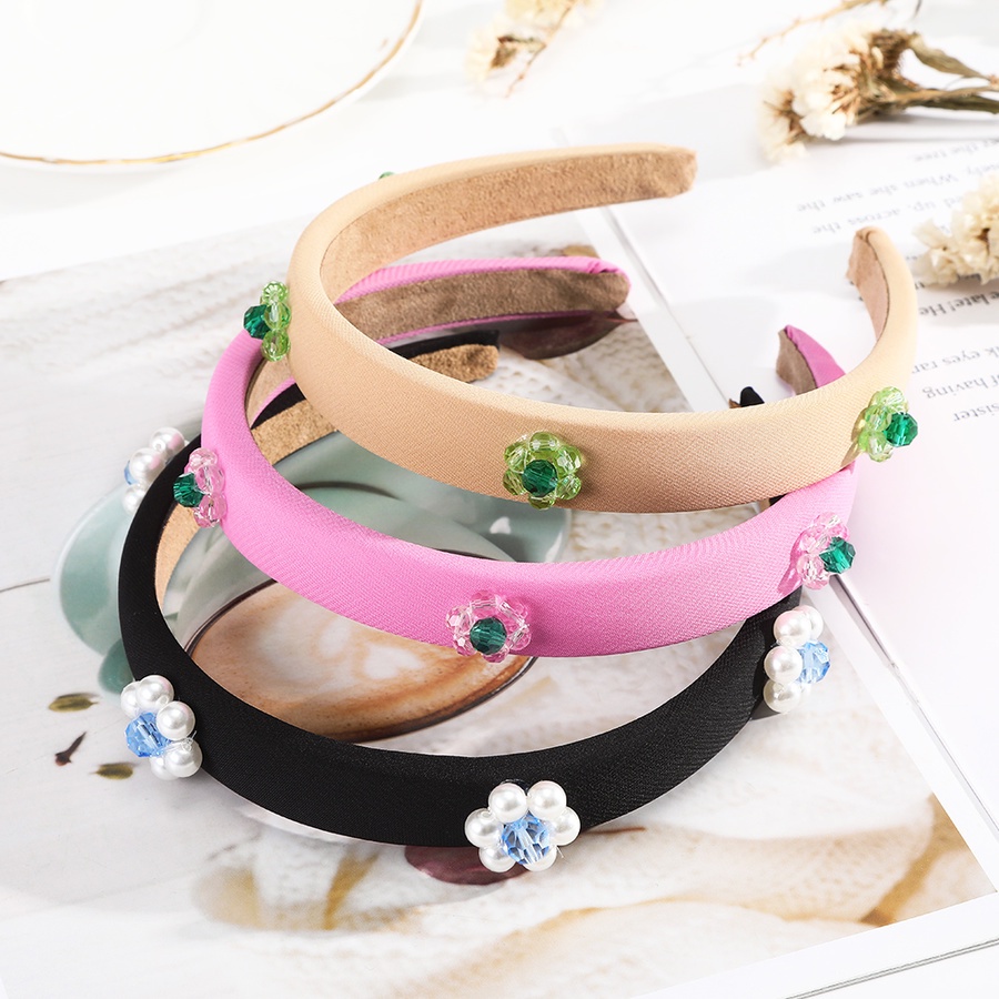 Băng Đô Cài Tóc Hình Hoa Đính Ngọc Trai Giả Nhiều Màu Sắc Cho Nữ