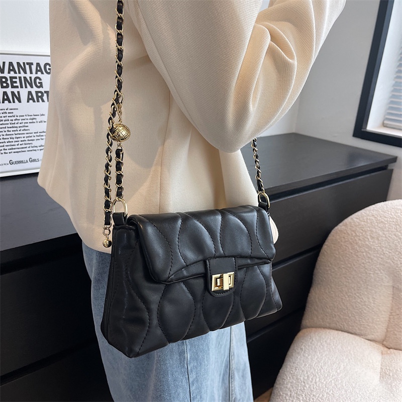 Túi Đeo JASMIN NOIR Chéo Vuông Nhỏ In Họa Tiết Hoa Phối Khóa Thời Trang Cho Nữ