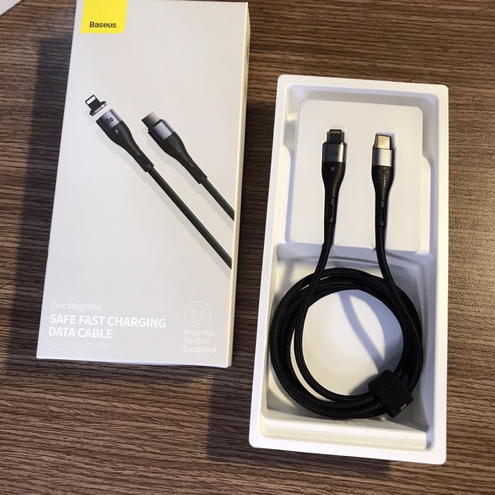 Dây Cáp Sạc Nhanh Baseus PD 20W Dành Cho Iphone 12 Mini 11 Pro Xs Max Xr 8 7 Plus Đầu Type C Nam Châm