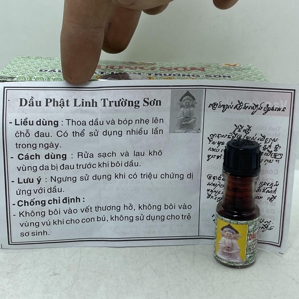 Dầu Gió Phật Linh Trường Sơn chai 1.5ml -5ml giảm cảm , ho, sổ mũi, đau nhức