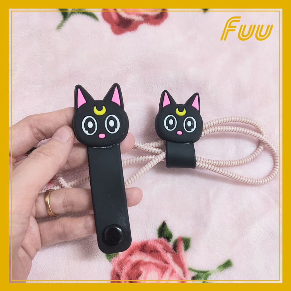 Miếng cuốn cáp sạc, tai nghe Sakura Thủ Lĩnh Thẻ Bài, Thủy Thủ Mặt Trăng  mẫu 1