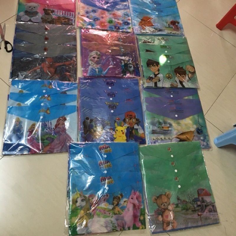 Túi Cúc Hoạt Hình đựng Tài Liệu - My clear Bag (Mềm mại, dẻo dai), Hàng cao cấp