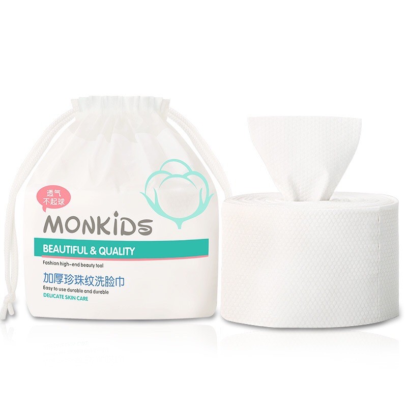 [SẴN] Khăn lau mặt khô Monkids dùng 1 lần lau khô lau ướt - Túi 260g | BigBuy360 - bigbuy360.vn