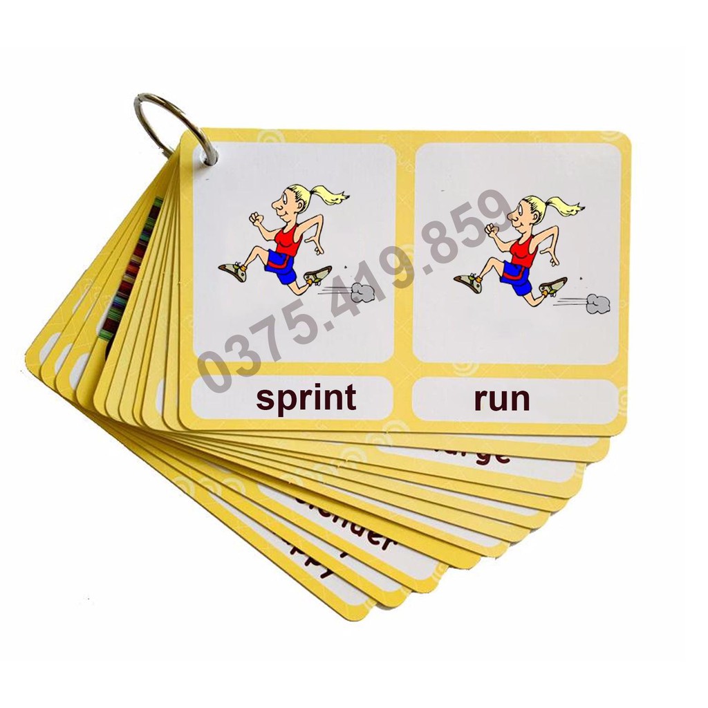 Flashcard thẻ học từ vựng tiếng anh nhật hàn trung cao cấp | Bộ thẻ học tiếng Ang (34 FLASHCARD TRẮNG ĐỤC BO GÓC)