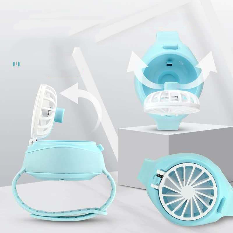 Quạt mini cứu nóng kiêm đồng hồ tích điện thời trang Watch Fan siêu cấp chanh sả dành cho bạn nữ