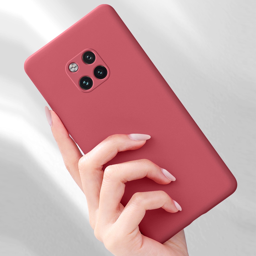 Ốp điện thoại màu trơn chống sốc bảo vệ cho Huawei Mate 20 30 40 Pro Mate 20X