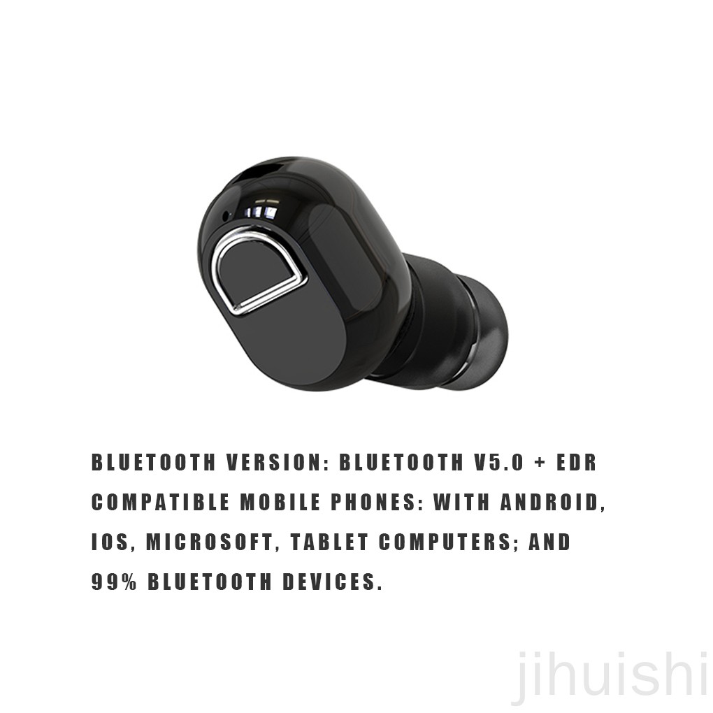 Set 1 Cặp Tai Nghe Bluetooth 5.0 Không Dây Có Micro Và Phụ Kiện